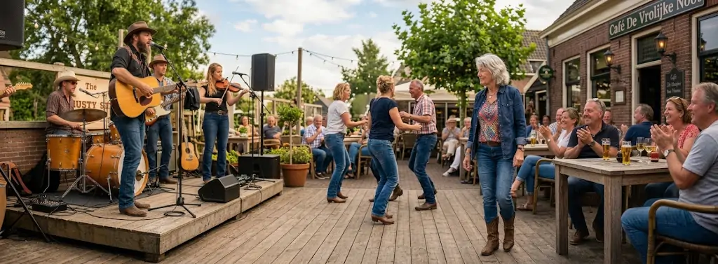 Daarna staat ze op. Ze danst